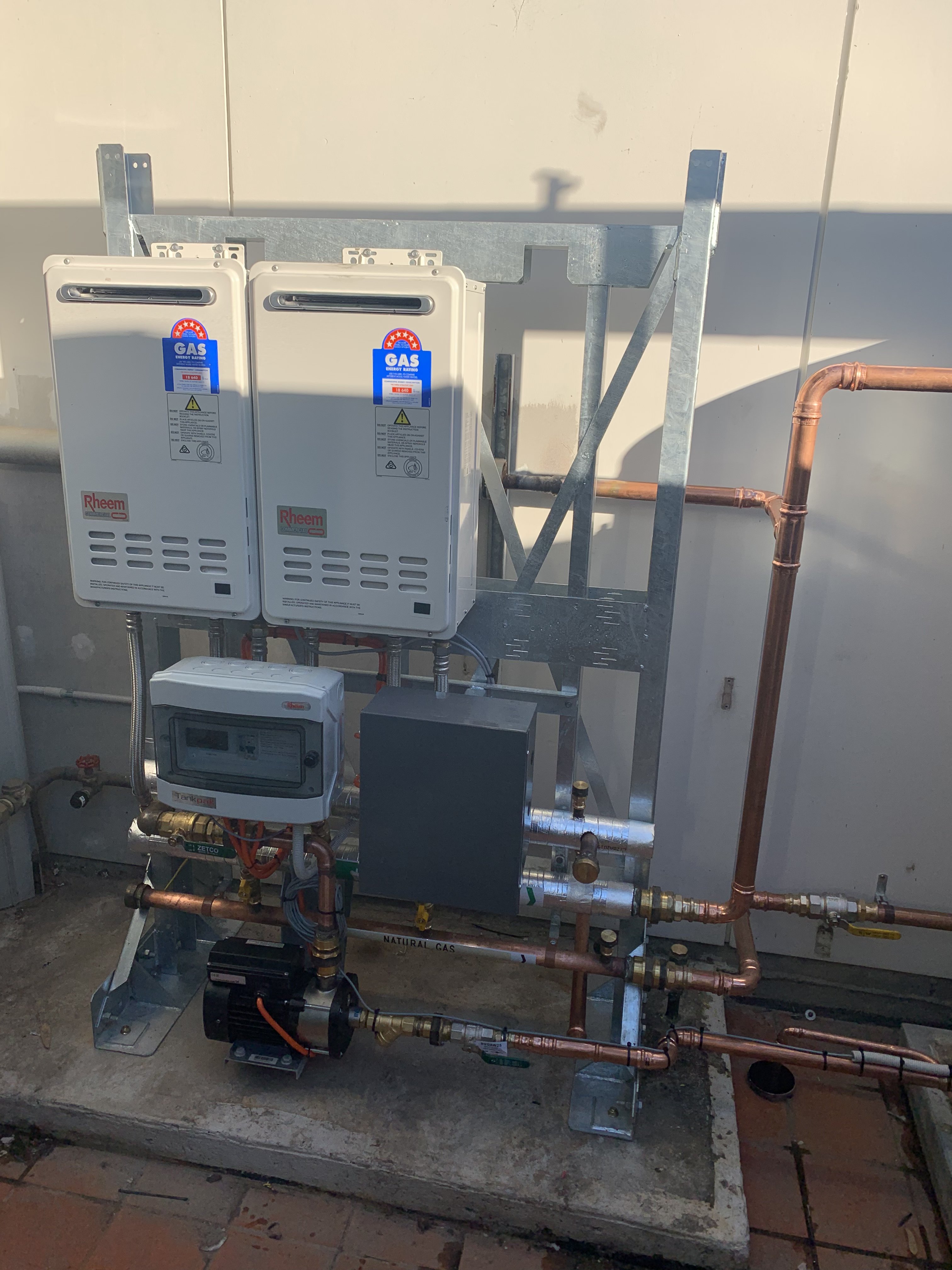 Commercial plumbing installation
